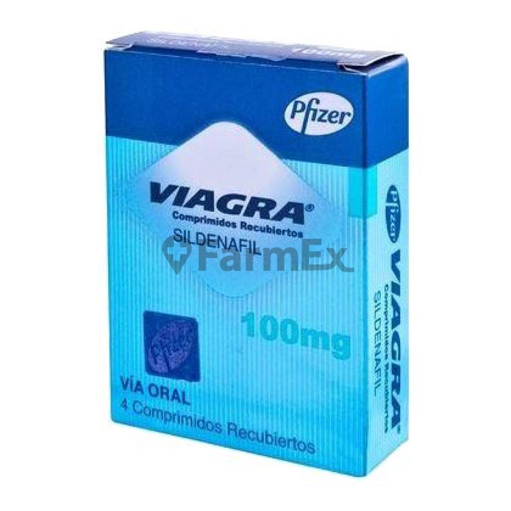 Viagra® 100 mg. x 4 Comprimidos Recubiertos PFIZER